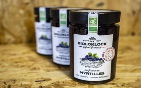 Confiture de myrtilles bio
