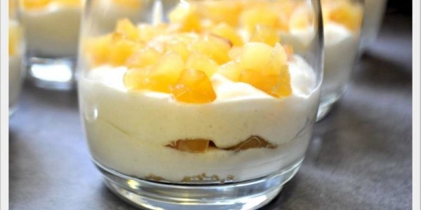 Verrine pommes bio et mascarpone