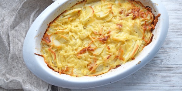 Gratin bio de pommes de terre et de céleri rave