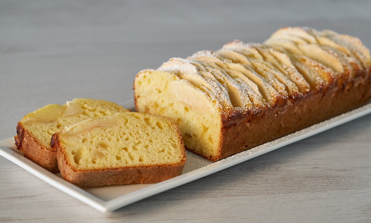 Gâteau aux pommes bio et au yaourt