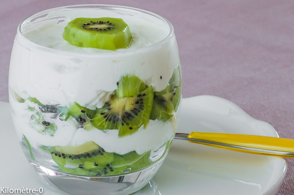 Mousse de mascarpone et kiwi bio
